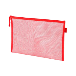 Bolsa zipper bag liderpapel poliester transpirable multiusos din a5 rojo