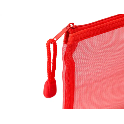 Bolsa zipper bag liderpapel poliester transpirable multiusos din a5 rojo