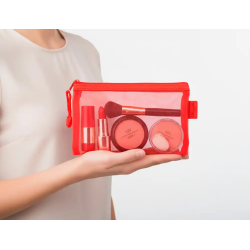 Bolsa zipper bag liderpapel poliester transpirable multiusos din a6 rojo