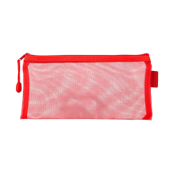 Bolsa zipper bag liderpapel poliester transpirable multiusos ticket 230x115 mm rojo