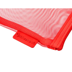 Bolsa zipper bag liderpapel poliester transpirable multiusos ticket 230x115 mm rojo