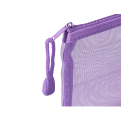 Bolsa zipper bag liderpapel poliester transpirable multiusos din a4 morado pastel