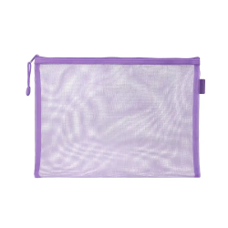 Bolsa zipper bag liderpapel poliester transpirable multiusos din a5 morado pastel