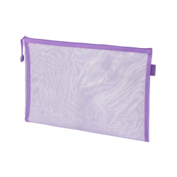Bolsa zipper bag liderpapel poliester transpirable multiusos din a5 morado pastel