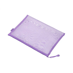 Bolsa zipper bag liderpapel poliester transpirable multiusos din a5 morado pastel