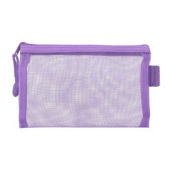 Bolsa zipper bag liderpapel poliester transpirable multiusos din a6 morado pastel