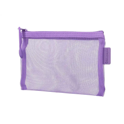 Bolsa zipper bag liderpapel poliester transpirable multiusos din a6 morado pastel