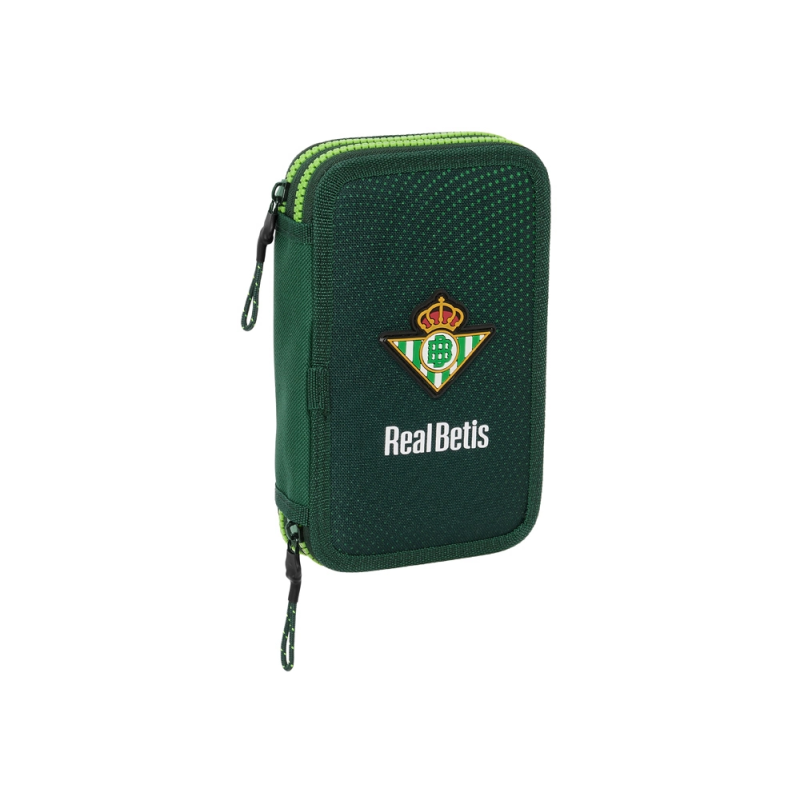 Plumier escolar safta doble pequeño 28 piezas resistente al agua real betis balompie 195x125x40 mm