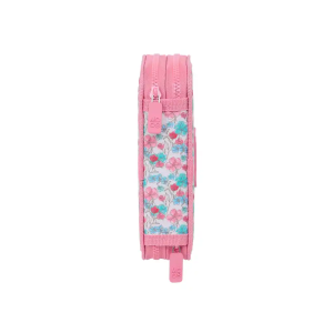 Plumier escolar safta doble pequeño 28 piezas reciclado moos floresistente 195x125x40 mm