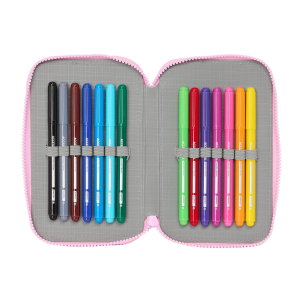 Plumier escolar safta doble pequeño 28 piezas munich heaven 195x125x40 mm