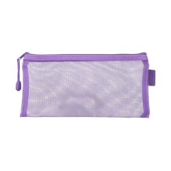 Bolsa zipper bag liderpapel poliester transpirable multiusos ticket 230x115 mm morado pastel