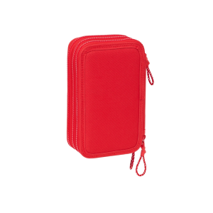 Plumier escolar safta triple 36 piezas atletico de madrid 195x125x55 mm