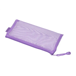 Bolsa zipper bag liderpapel poliester transpirable multiusos ticket 230x115 mm morado pastel