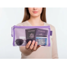 Bolsa zipper bag liderpapel poliester transpirable multiusos ticket 230x115 mm morado pastel