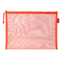 Bolsa zipper bag liderpapel poliester transpirable multiusos din a4 naranja