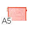 Bolsa zipper bag liderpapel poliester transpirable multiusos din a5 naranja