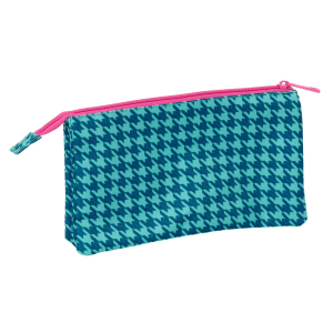 Bolso escolar portatodo safta triple nait nait pata de gallo verde 120x220x30 mm