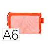 Bolsa zipper bag liderpapel poliester transpirable multiusos din a6 naranja