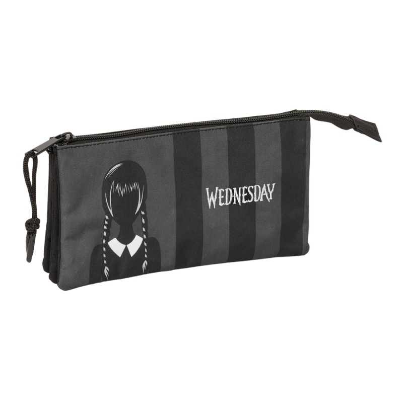 Bolso escolar portatodo safta triple wednesday 120x220x30 mm