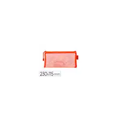 Bolsa zipper bag liderpapel poliester transpirable multiusos ticket 230x115 mm naranja