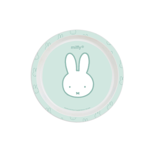 Set de platos cubiertos y vaso safta miffy menta 260x260x90 mm