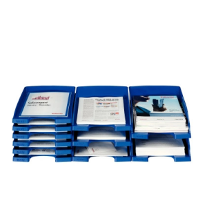Bandeja sobremesa leitz plus jumbo opaca color azul 255x357x103 mm