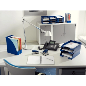 Bandeja sobremesa leitz plus jumbo opaca color azul 255x357x103 mm