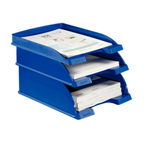 Bandeja sobremesa leitz plus jumbo opaca color azul 255x357x103 mm