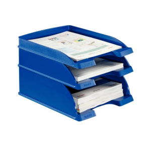 Bandeja sobremesa leitz plus jumbo opaca color azul 255x357x103 mm