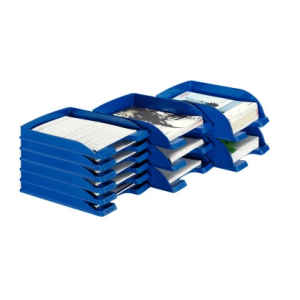 Bandeja sobremesa leitz plus jumbo opaca color azul 255x357x103 mm