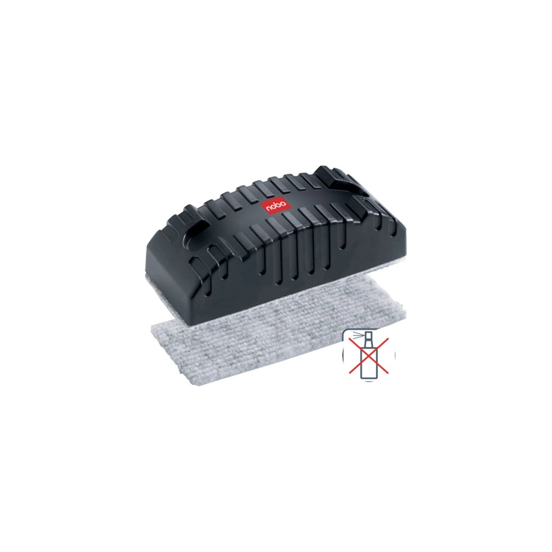 Borrador nobo magnetico para pizarra blanca color negro 60x138x45 mm