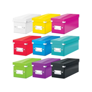 Fichero cd leitz click&store carton plastificado capacidad 30 cd color negro 143x147x352 mm
