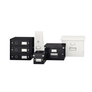 Fichero cd leitz click&store carton plastificado capacidad 30 cd color negro 143x147x352 mm