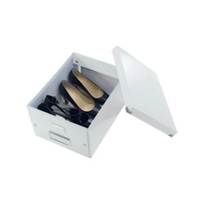 Caja almacenamiento leitz click&store wow carton reciclado color blanco 281x200x369 mm