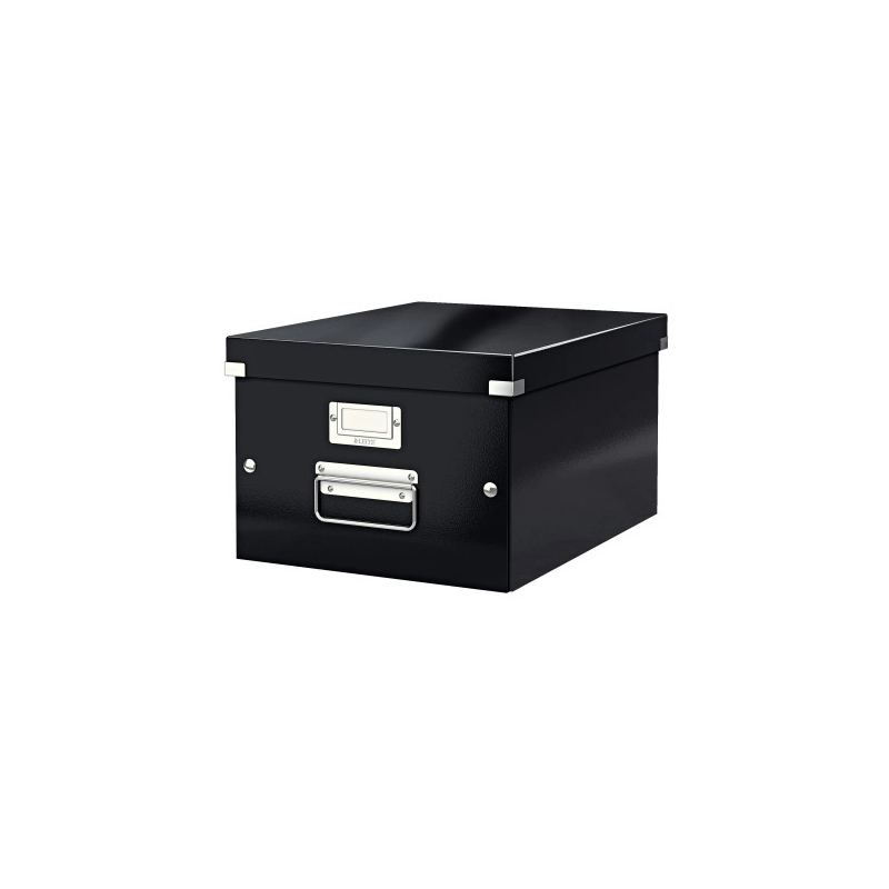 Caja almacenamiento leitz click&store wow carton reciclado color negro 281x200x369 mm