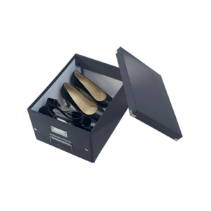 Caja almacenamiento leitz click&store wow carton reciclado color negro 281x200x369 mm