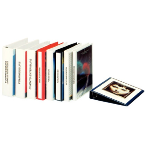 Carpeta canguro esselte basica 4 anillas mixtas 40 mm din a4 plastico color blanco