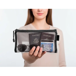 Bolsa zipper bag liderpapel poliester transpirable multiusos ticket 230x115 mm negro