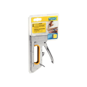 Grapadora rapid clavadora pro r23e metalica cromada usa grapas n 13