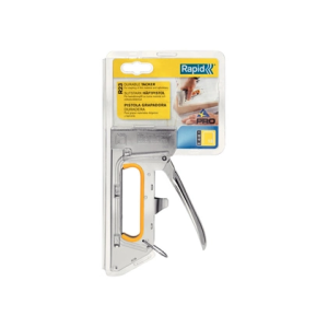 Grapadora rapid clavadora pro r23e metalica cromada usa grapas n 13