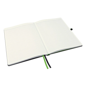 Cuaderno con gomilla leitz complete tapa dura din a4 80 hojas cuadro 5 mm color negro
