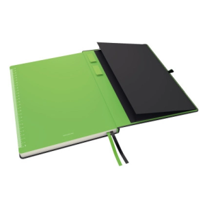 Cuaderno con gomilla leitz complete tapa dura din a4 80 hojas cuadro 5 mm color negro