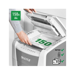 Destructora de documentos leitz iq auto+ office 150 capacidad de corte 150 hojas destruye grapas y clips