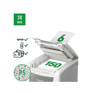 Destructora de documentos leitz iq auto+ office 150 capacidad de corte 150 hojas destruye grapas y clips
