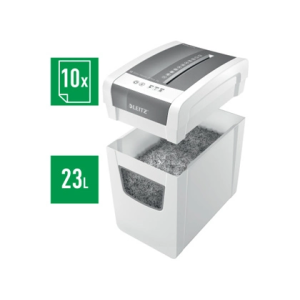 Destructora de documentos leitz iq slim home office 150 capacidad de corte 10 hojas destruye grapas y clips