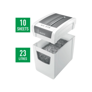 Destructora de documentos leitz iq slim home office 150 capacidad de corte 10 hojas destruye grapas y clips