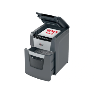 Destructora de documentos rexel optimum auto+100m capacidad de corte 100 hojas destruye grapas clips y