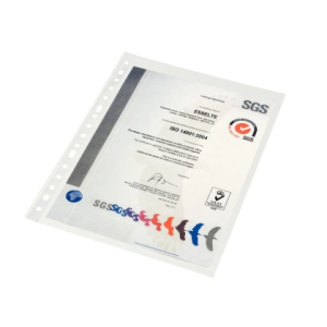Funda multitaladro esselte din a4 80 mc polipropileno cristal 80 mc caja de 100 unidades
