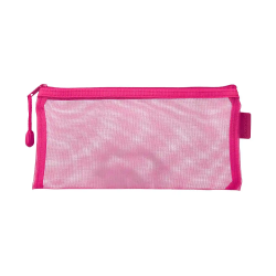 Bolsa zipper bag liderpapel poliester transpirable multiusos ticket 230x115 mm rosa