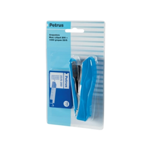 Grapadora petrus liliput 200 capacidad 12 hojas + 1 caja grapas 23/6 colores surtidos